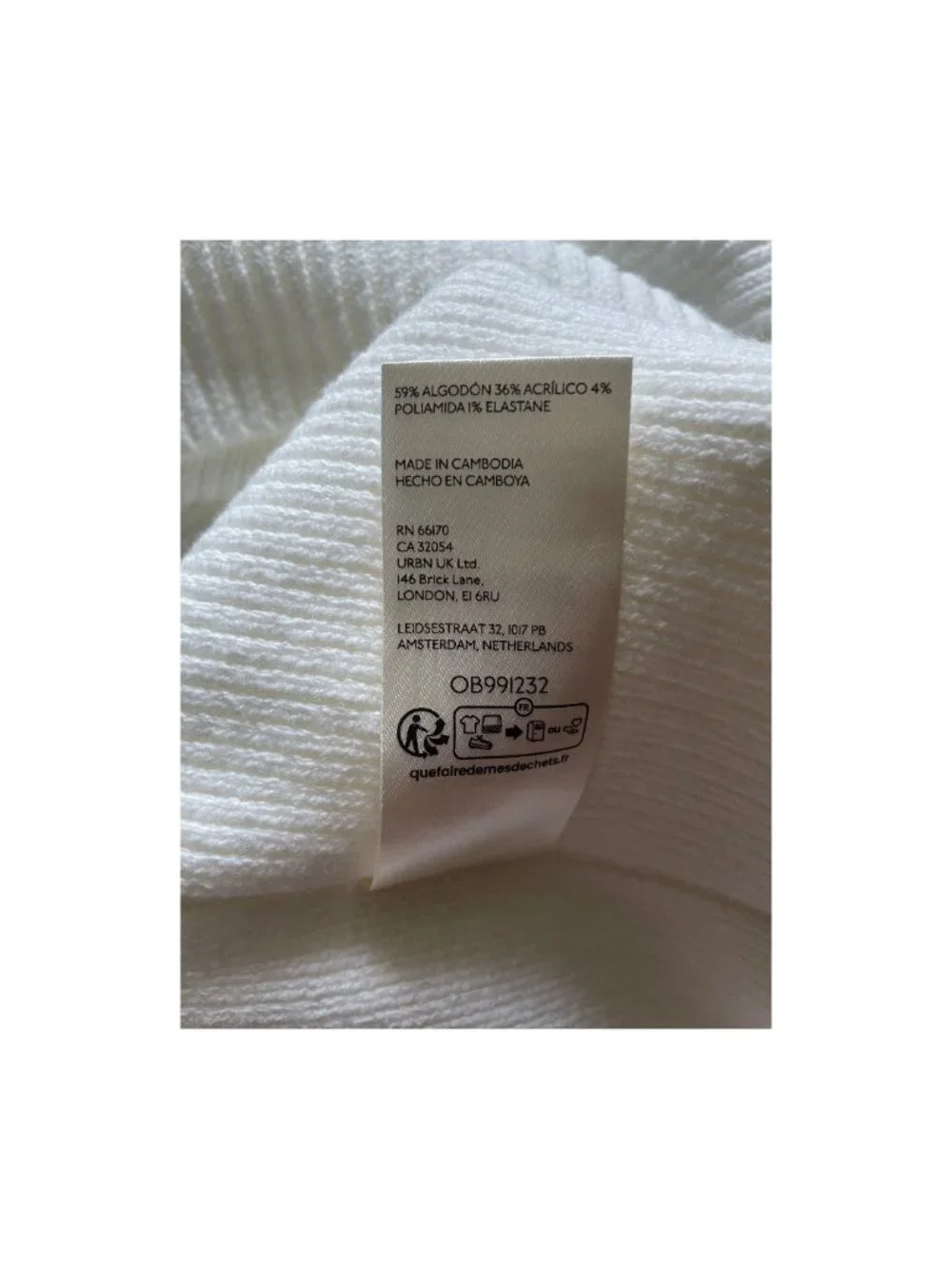 NEW - Free People White Slouchy Oversized Knit Sweater Pullover Medium Size M
